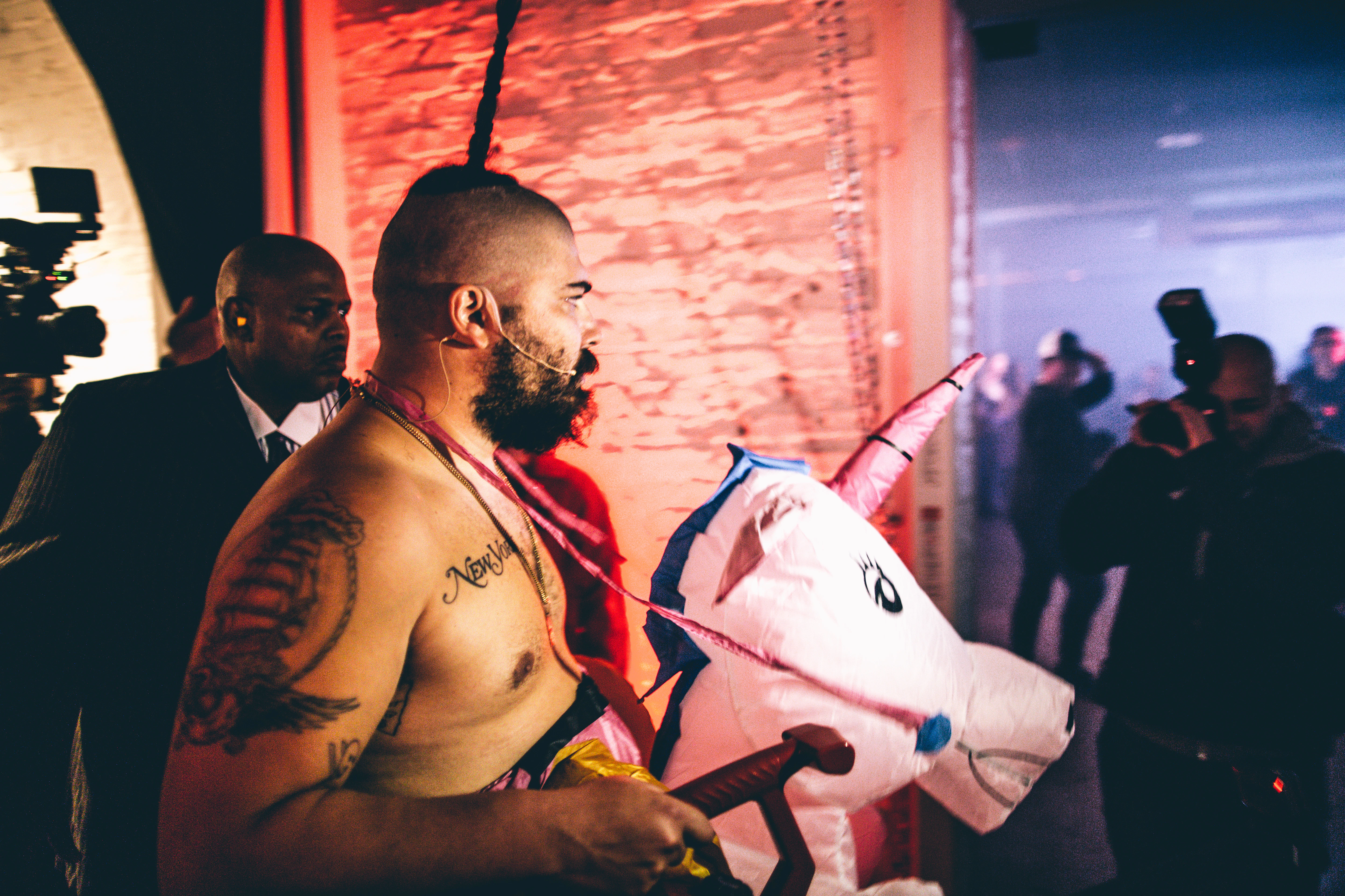 Fat Jew With An Inflatable Unicorn